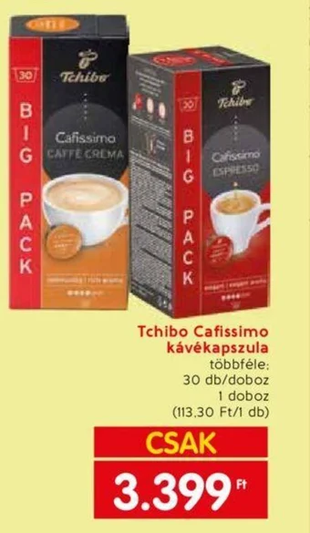 Spar Tchibo Cafissimo kávékapszula 30db ajánlat