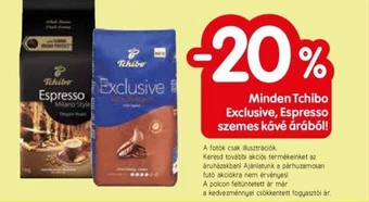 Spar Minden Tchibo Exclusive Espresso szemes kávé árából ajánlat