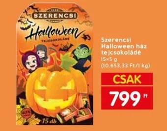 Spar Szerencsi Halloween ház tejcsokoládé 75g ajánlat