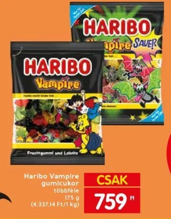 Spar Haribo Vampire gumicukor 175g ajánlat