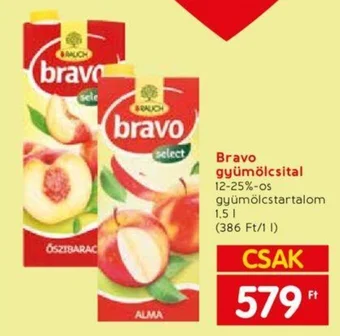 Spar Bravo gyümölcsital 1,5l ajánlat