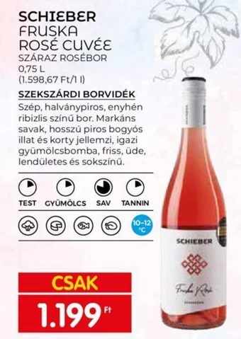 Spar SCHIEBER FRUSKA ROSÉ CUVÉE 0,75l ajánlat