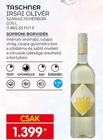 Spar TASCHNER IRSAI OLIVÉR 0,75l ajánlat