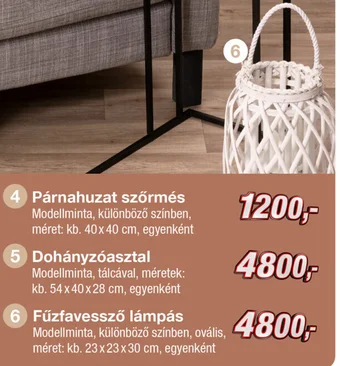 6 Fűzfavessző lámpás