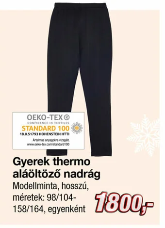 Gyerek thermo aláöltöző nadrág