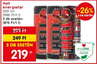 Spar Hell energiaital 250 ml ajánlat