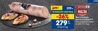 Spar SPAR Borjúmájas parasztmájas 10dkg ajánlat