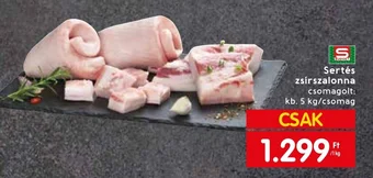 Spar BUDGET Sertés zsírszalonna 1kg ajánlat
