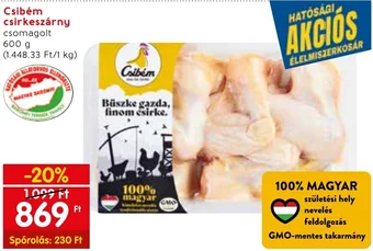 Spar Csibém csirkeszárny 600g ajánlat
