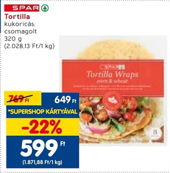 Spar SPAR Tortilla 320g ajánlat