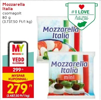 Spar Mozzarella Italia 80g ajánlat