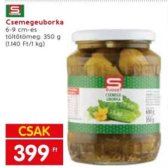Spar SPAR BUDGET Csemegeuborka 350g ajánlat