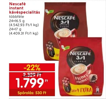 Spar Nescafé instant kávéspecialitás 408g ajánlat