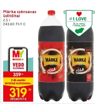 Spar Márka szénsavas üdítőital 2,5l ajánlat