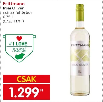 Spar Frittmann Irsai Olivér 0,75l ajánlat