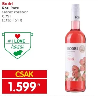 Bodri Rozi Rozé 0,75l
