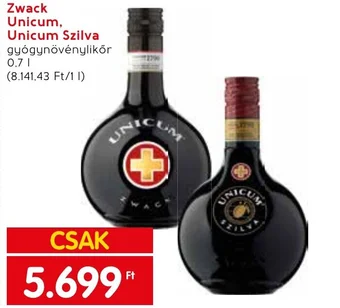 Spar Zwack Unicum Unicum Szilva 0,7l ajánlat