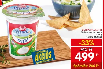 Interspar Zott Primo tejföl 330 g ajánlat