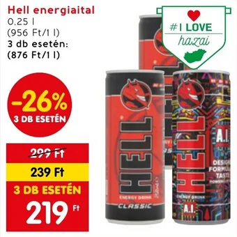 Interspar Hell energiaital 0,25 I ajánlat