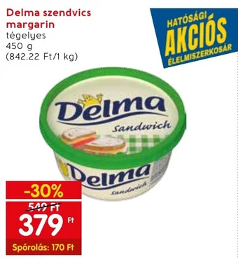 Interspar Delma szendvics margarin 450g ajánlat