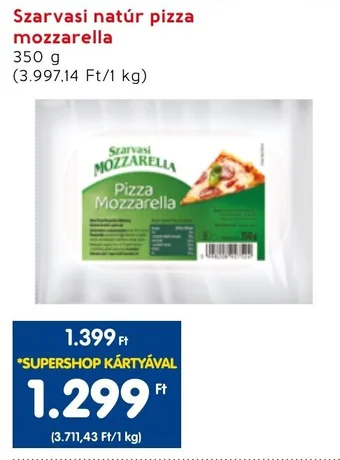 Szarvasi natúr pizza mozzarella 350g