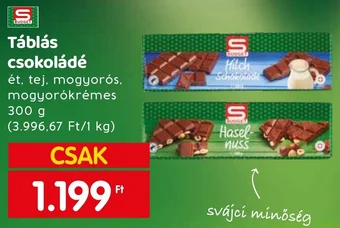 Interspar Táblás csokoládé 300g ajánlat