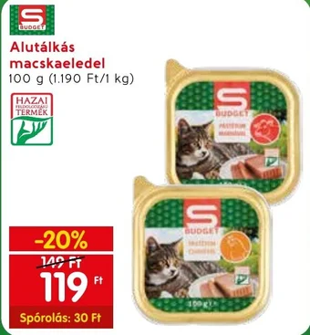 Interspar Alutálkás macskaeledel 100g ajánlat