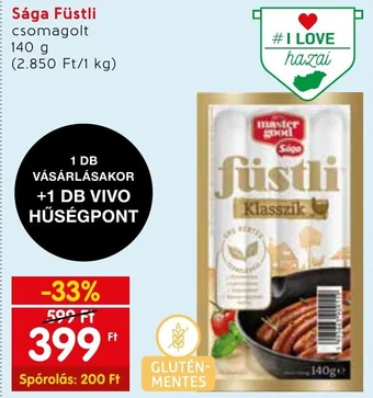 Interspar Sága Füstli 140g ajánlat