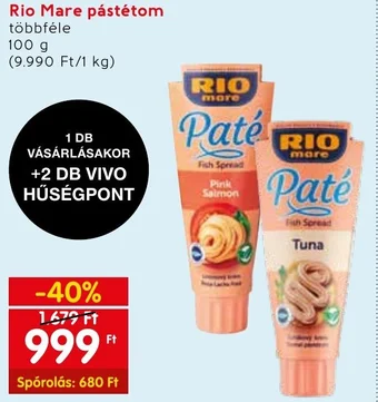 Interspar Rio Mare pástétom 100g ajánlat