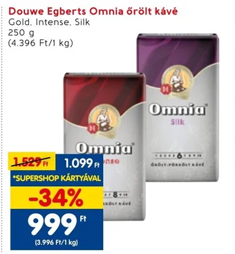 Interspar Douwe Egberts Omnia őrölt kávé Gold 250g ajánlat