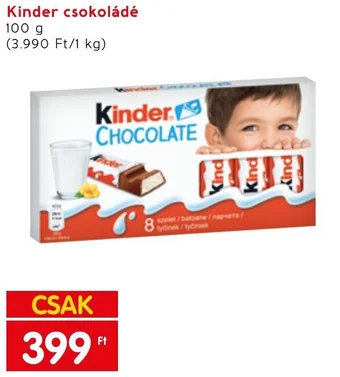 Interspar Kinder csokoládé 100 g ajánlat