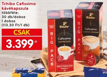 Interspar Tchibo Cafissimo kávékapszula 30db ajánlat