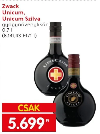 Interspar Zwack Unicum, Unicum Szilva 0,7l ajánlat