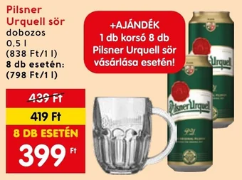 Interspar Pilsner Urquell sör 0,5l ajánlat