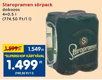 Interspar Staropramen sörpack 4x0,5l ajánlat
