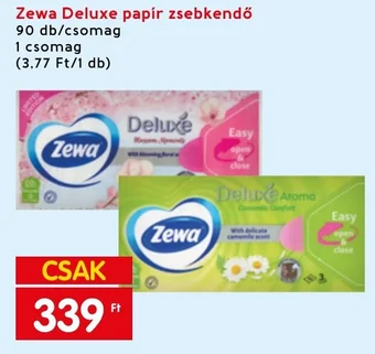 Zewa Deluxe papír zsebkendő 90db