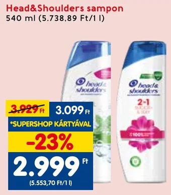 Interspar Head&Shoulders sampon 540 ml ajánlat