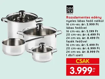 Interspar Rozsdamentes edény 16cm ajánlat