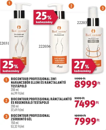 Rossmann BIOCONTOUR PROFESSIONAL ZSÍRBONTÓ GÉL, 150ml ajánlat
