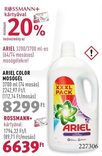 Rossmann ARIEL COLOR MOSÓGÉL 3700 ml ajánlat