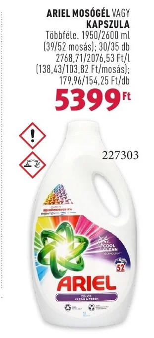 Rossmann ARIEL MOSÓGÉL VAGY KAPSZULA 1950/2600 ml ajánlat