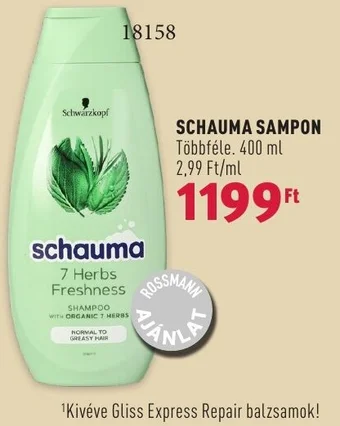Rossmann SCHAUMA SAMPON 400 ml ajánlat
