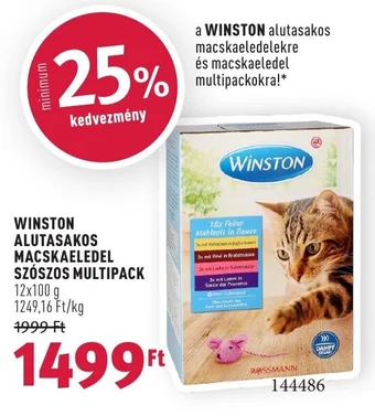 Rossmann WINSTON ALUTASAKOS MACSKAELEDEL SZÓSZOS MULTIPACK 12x100g ajánlat