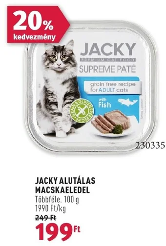 Rossmann JACKY ALUTÁLAS MACSKAELEDEL 100 g ajánlat
