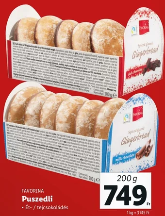Lidl FAVORINA Puszedli 200g ajánlat