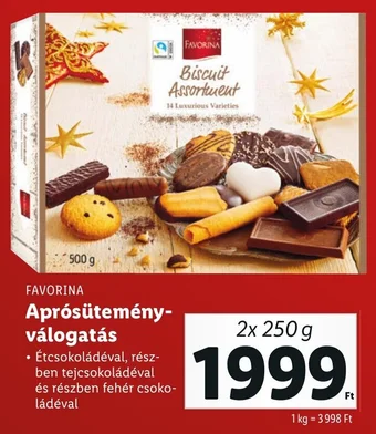 Lidl FAVORINA Aprósütemény-válogatás 2x250g ajánlat