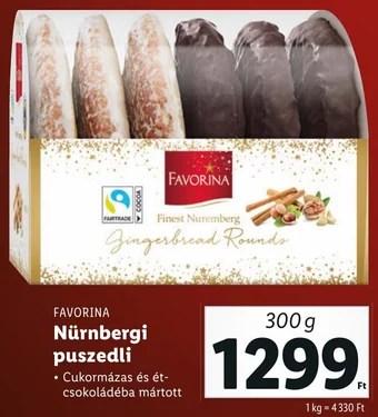 Lidl FAVORINA Nürnbergi puszedli 300g ajánlat