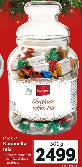 Lidl FAVORINA Karamella mix 500g ajánlat