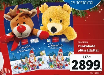 Lidl FAVORINA Csokoládé plüssállattal 137 g ajánlat