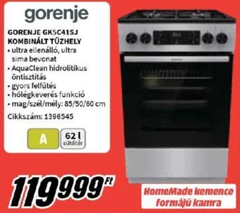 Media Markt GORENJE GK5C41SJ KOMBINÁLT TŰZHELY ajánlat